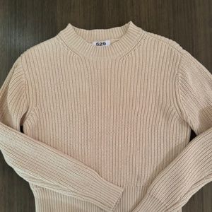 525 America Cotton Crew Beige Sweater XS